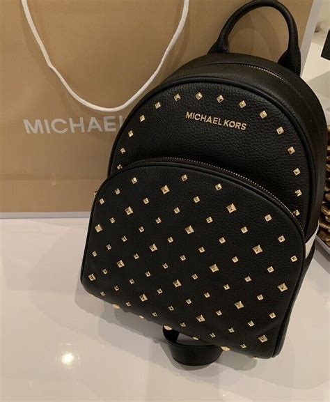 michael kors abbey mb black backpack leather 35h8gayb8l|Michael Michael Kors Abbey Medium Leather Backpack .